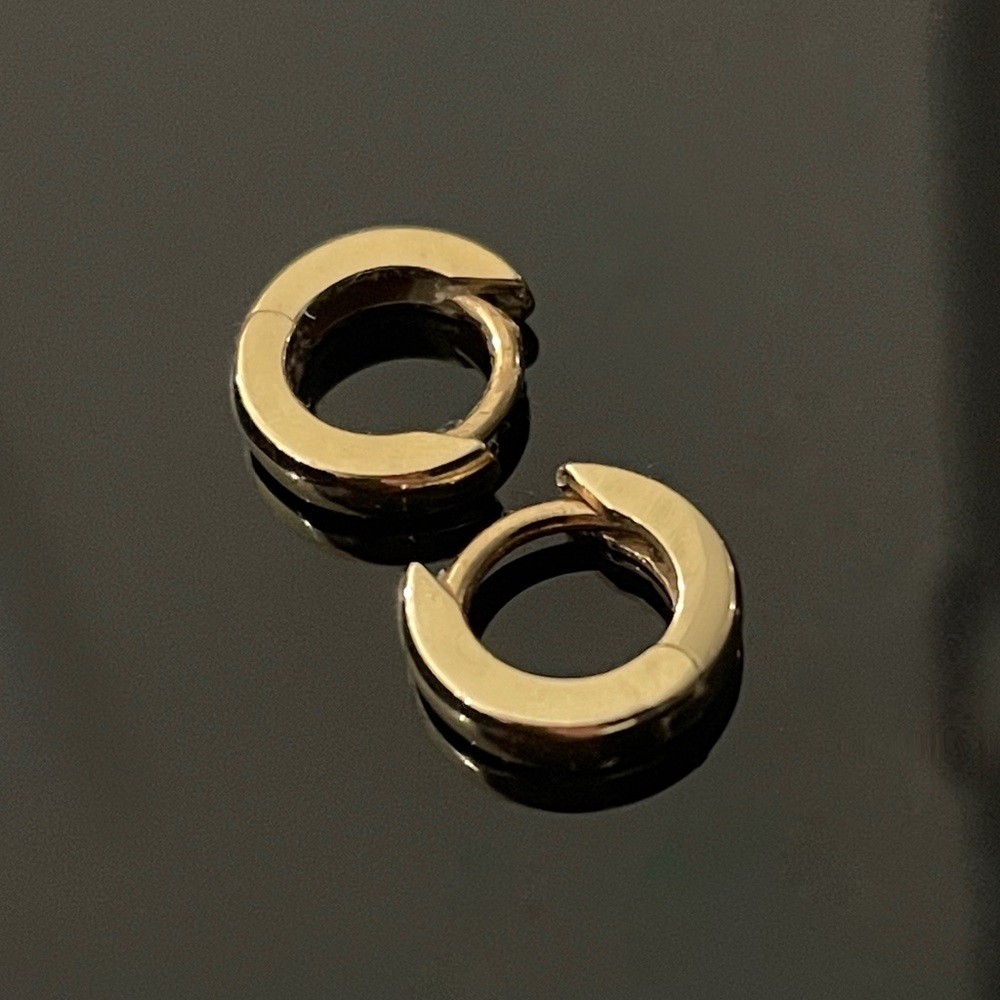 Catbird Chubby Huggy Gold Hoop Earrings PAIR 14k yellow gold chunky small hoops